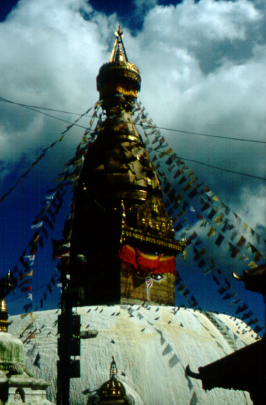 Kathmandu jelkpe a Swayambunath